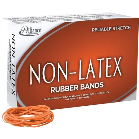 Non-Latex Rubber Bands, Latex-free, 3-1/2"x1/16" No.19, Orange, 1440/BX PK ALL37196